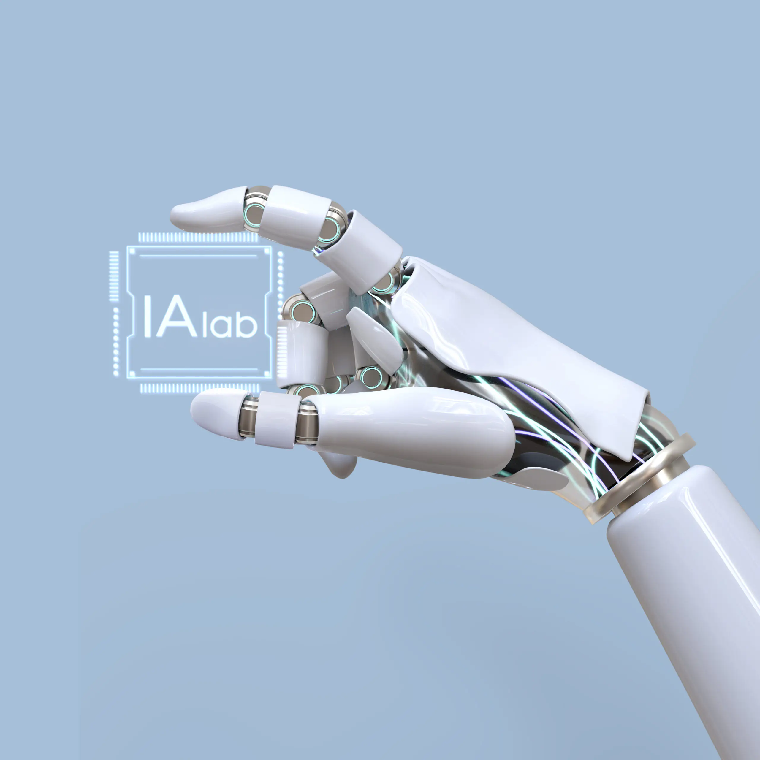 mano robótica con chip de IA